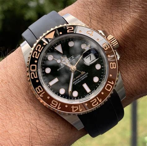 root beer rolex rubber strap|Rolex gmt rootbeer.